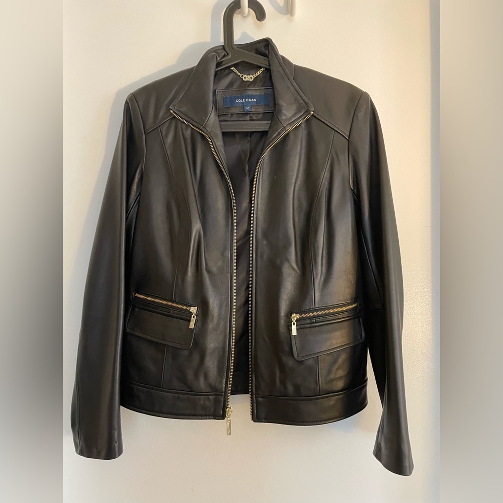SOLD Cole Haan women’s leather jacket